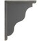 Ekena Millwork 1 1/2"W x 9"D x 11"H Hamilton Traditional Wood Vintage Decor Bracket, Black BKTWD01X09X11HABL - alternate 2